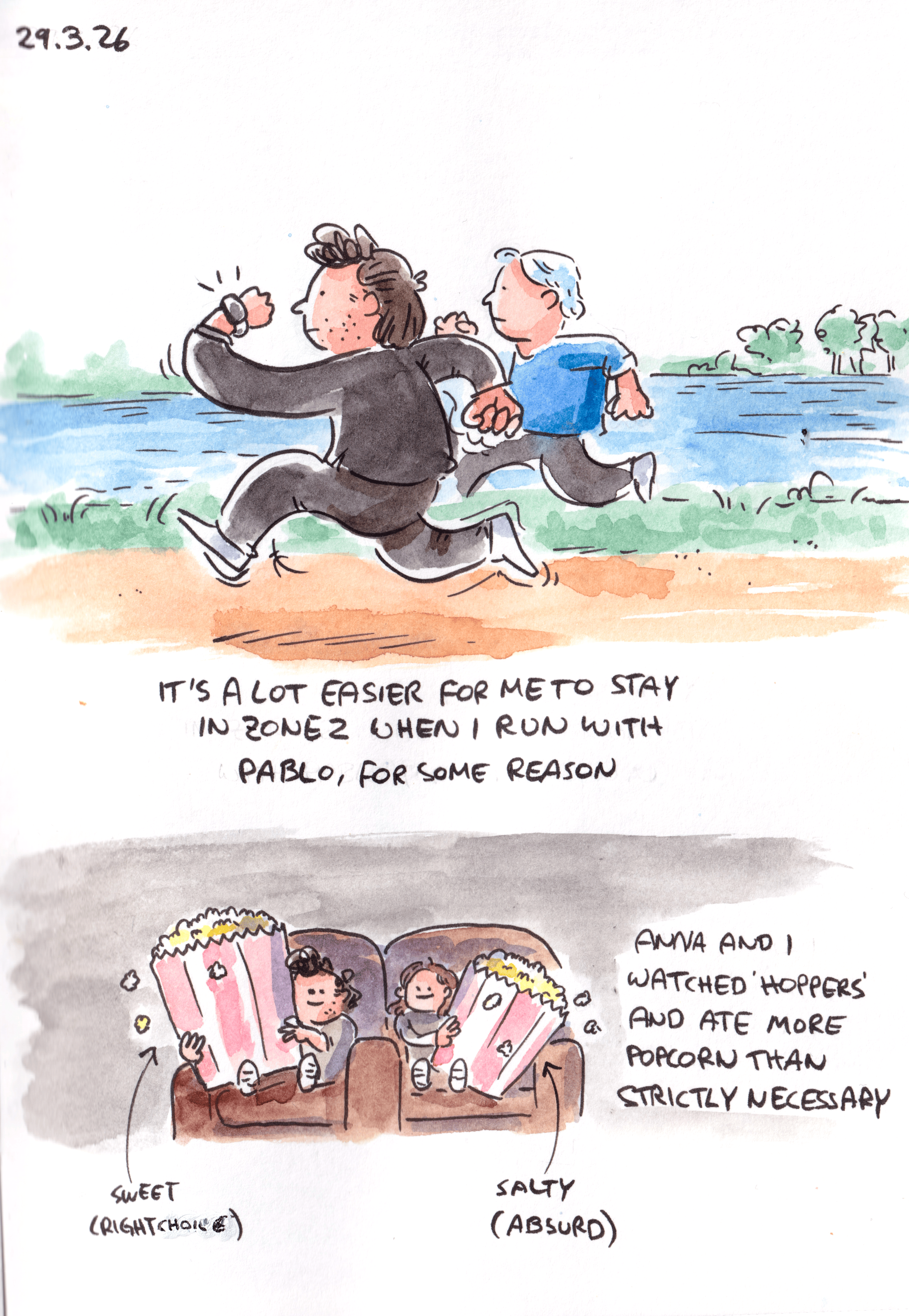 Running became fun again once I stopped winging it and went back to following a plan.

I actually had to go back to the popcorn person and switch mine, because they accidentally gave me salty popcorn too.