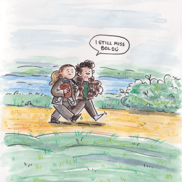 Catching up while walking 10.000 steps.