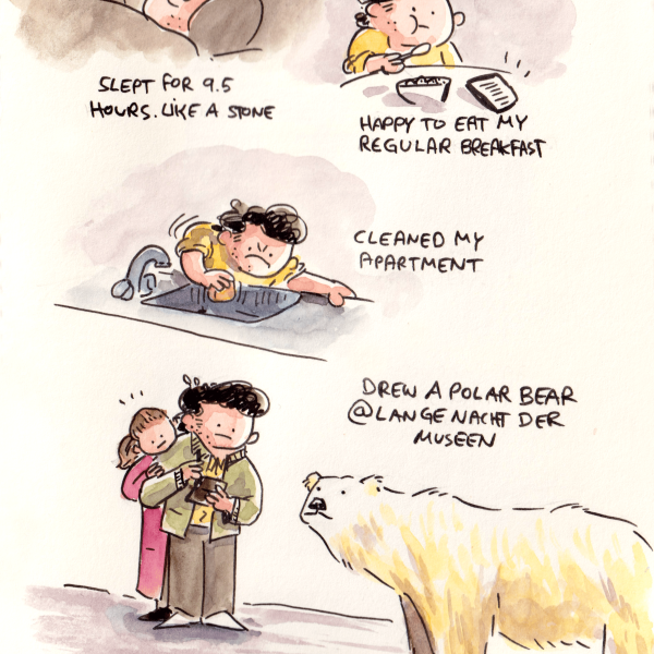 It was the Long Night of Museums. You buy one ticket and can visit every museum of the city.