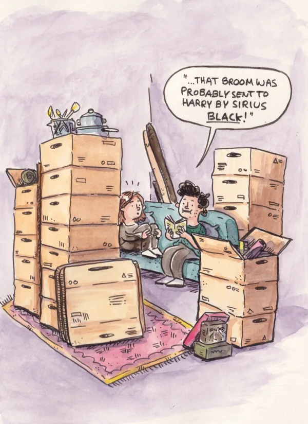 Anna’s moving day is close. We’re still working our way through Harry Potter and the Prisoner of Azkaban. I love how the story picks up in this book. It suddenly gets much more serious and dark.