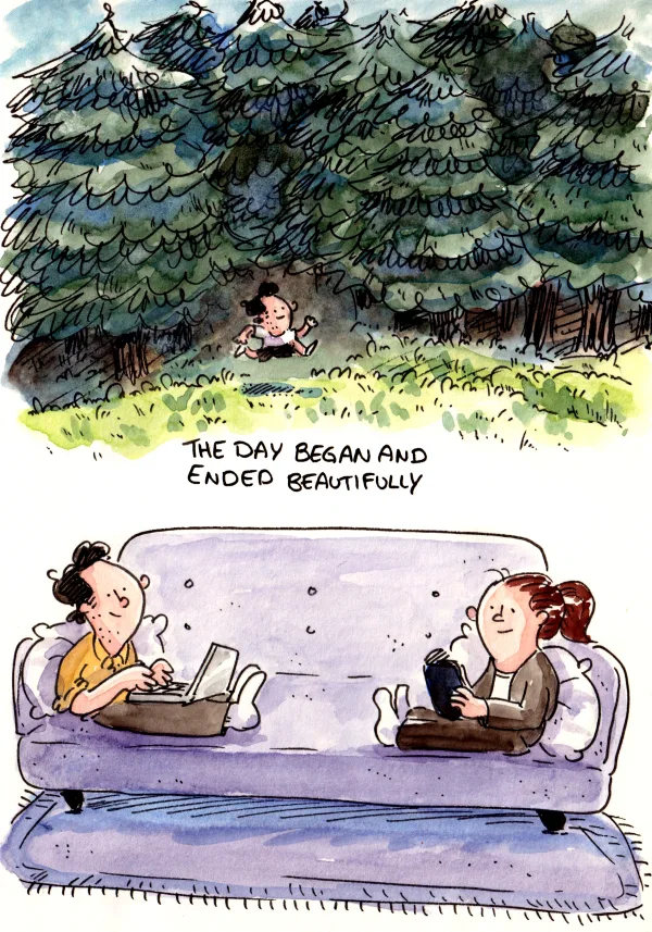 Sometimes quality time together means doing things separately, but side by side.
