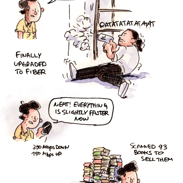 Now I need to pack up 93 books and send them to the company buying them.